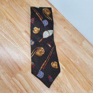 The Good Life Silk Tie Fly Fishing and Trout Fishing Necktie Made in USA